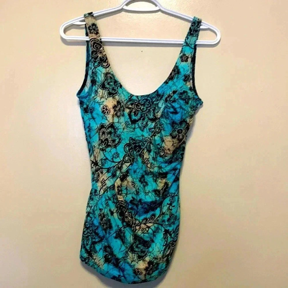 It Figures! Tummy  Thinner One Piece Bathing Suit - Picture 4 of 12